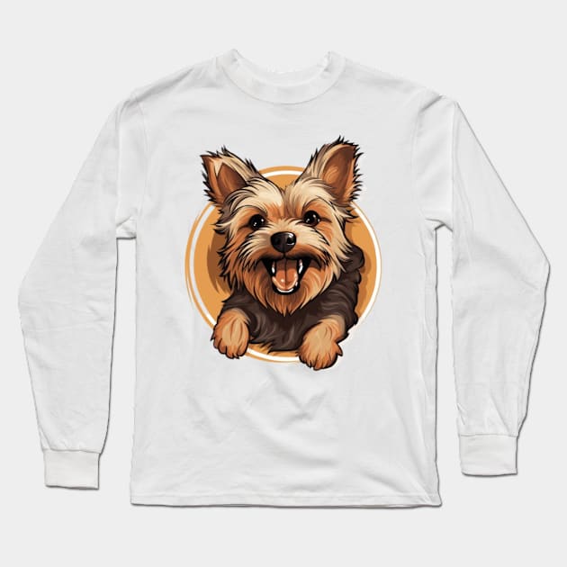 Happy Yorkshire Terrier Long Sleeve T-Shirt by NatashaCuteShop